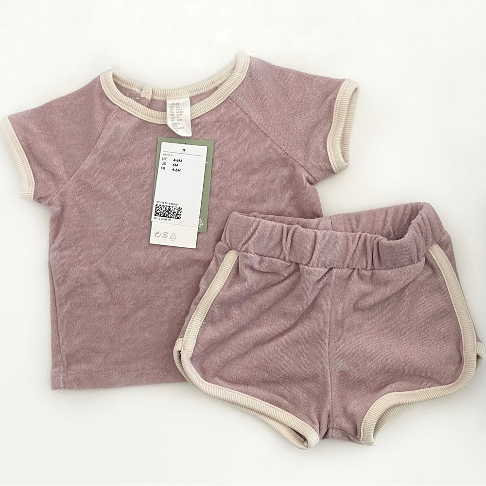 H&M Baby Lavender Terry 2 Piece Matching Set